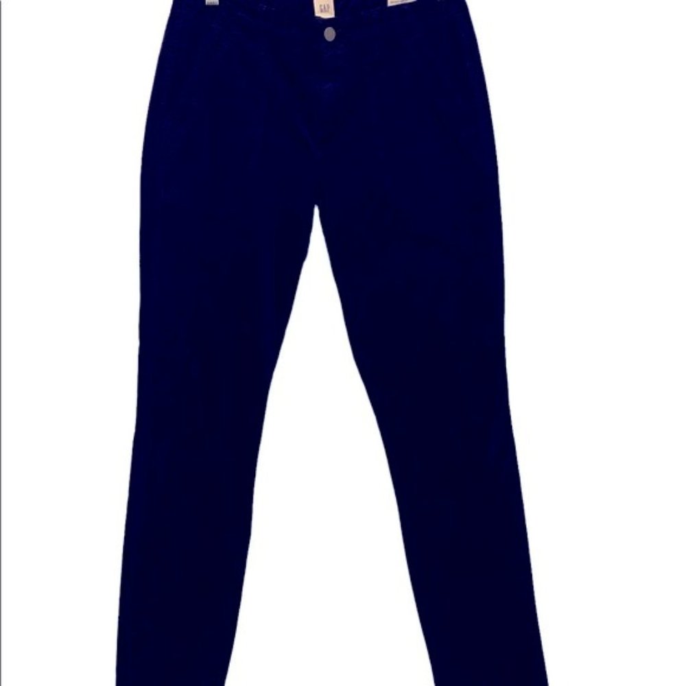 Gap Velveteen Cropped Pant Midnight Navy